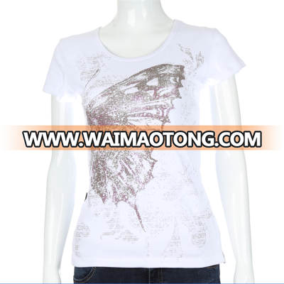 Wholesale OEM Street Style Casual Loose Custom Pima Cotton Short Sleeve T-shirt for Women