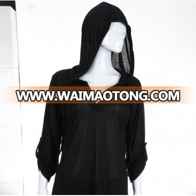 American style Women Black light oversized blank pullover Hoodies