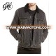 Top quality cotton collar jeans jackets men black denim jacket